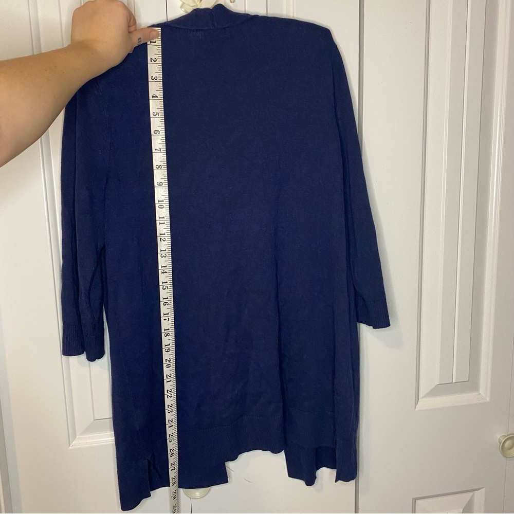Reitmans Essentials Navy Open Front Cardigan with 3/4 Sleeves - Picture 6 of 6